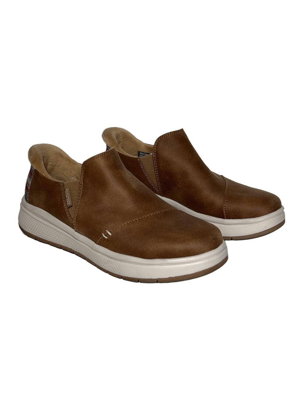 Skechers BOBS Skipper Wave Stay Snug Slip-on Shoe Size 8 Brown Memory Foam